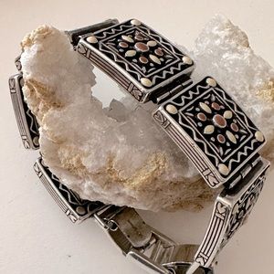 Brighton silver plated bracelet with enamel detailing